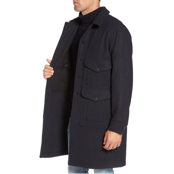 Filson Long Cruiser Navy Coat USA Wool Ranch - Picture 3 of 6